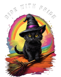 Ride With Pride Queer Witchy Lgbt Rainbow Cat Meme Halloween Pom Pom 12in Knit Beanie