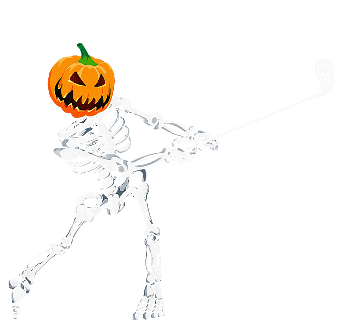 Skeleton Golf Halloween Pumpkin Golfing Golfer T-Shirt