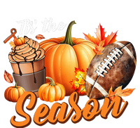 TIS THE SEASON Pumpkin Leaf Latte Fall Thanksgiving Football T-Shirt