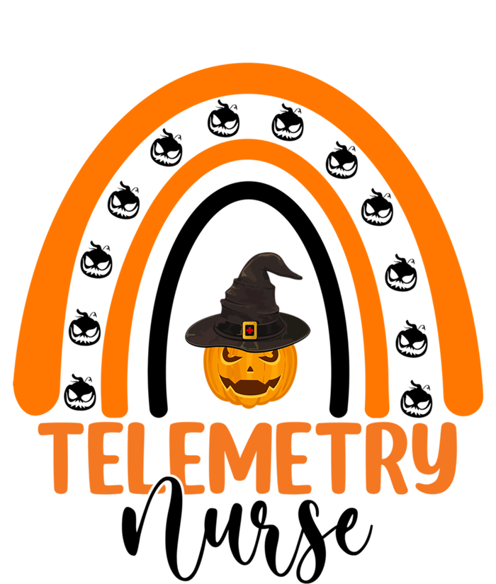 Telemetry Nurse Spooky Halloween Pumpkin Rainbow Nursing Cool Gift Kids T-Shirt