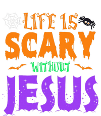 Life Without Jesus Is Scary Fall Christian Halloween Jesus Kids Long Sleeve Shirt