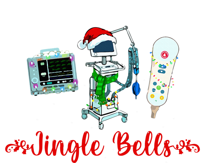 Jingle Bell Telemetry Nurse Christmas Crew Tele Tech Xmas Kids Tie-Dye T-Shirt