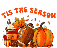 Tis The Season Pumpkin Leaf Latte Fall Thanksgiving Football Valucap Bio-Washed Visor