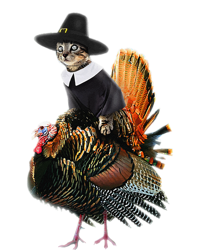 Thanksgiving Cat Pilgrim Costume Thanksgiving Turkey Gift T-Shirt