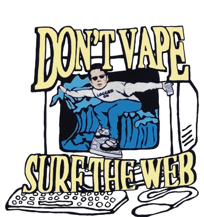 Caucasianjames Don’t Vape Surf The Web T-Shirt