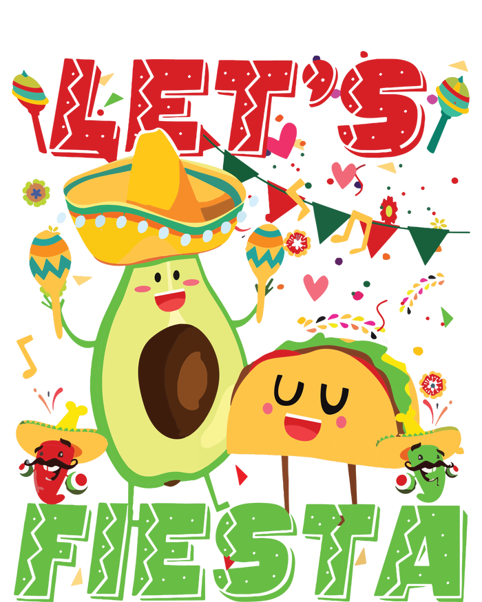 Lets Fiesta Avocado And Tacos Cinco De Mayo Mexican Party T-Shirt