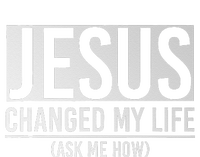 Jesus Changed My Life Ask Me How Jesus Women's Tri-Blend 3/4-Sleeve Raglan Shirt