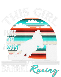 Serape Horse Barrel Racing This Girl Runs On Jesus Rodeo Premium T-Shirt