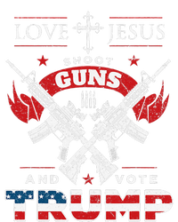 Love Jesus. Shoot Guns. And Vote Trump 2020 Flag T-Shirt