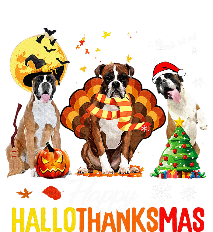 Boxer Dog Happy Hallothanksmas Halloween Thanksgiving Xmas Sweatshirt