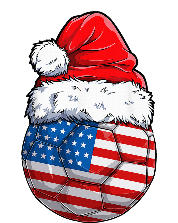 Christmas Soccer Ball Santa Hat USA Flag Xmas American Toddler Sweatshirt