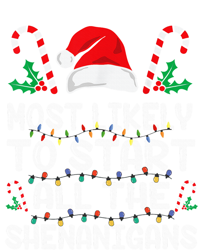 Most Likely To Start All The Shenanigans Christmas Family Metallic Star Ornament