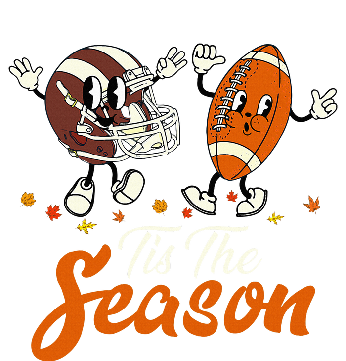 Tis The Fall Season Football Game Day Groovy Thanksgiving T-Shirt