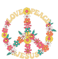 Love Peace Jesus Christian Fun 60s 70s Costume Groovy Hippie Toddler T-Shirt