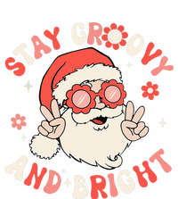 Stay Groovy And Bright Santa Xmas Retro Christmas T-Shirt