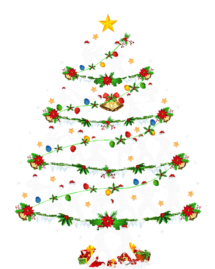 Taekwondo Lover Xmas Lighting Taekwondo Christmas Tree T-Shirt