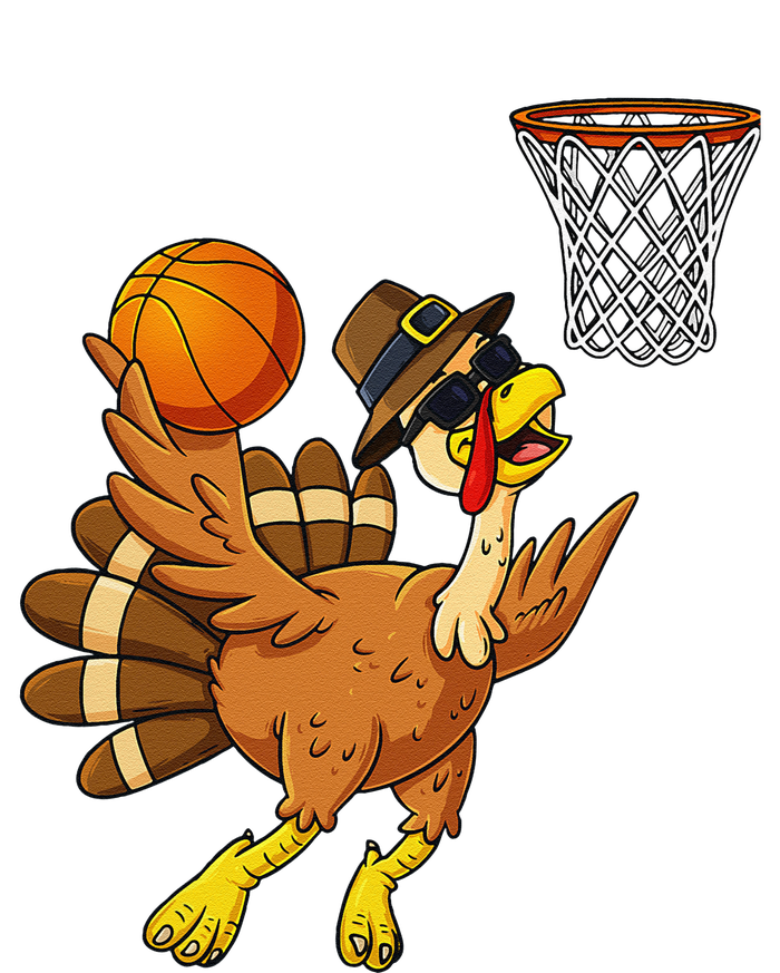 Thanksgiving Turkey Basketball Player Funny Women's T-Shirt