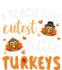 I Teach The Cutest Little Turkeys For Teacher Thanksgiving Cropped Pullover Crew