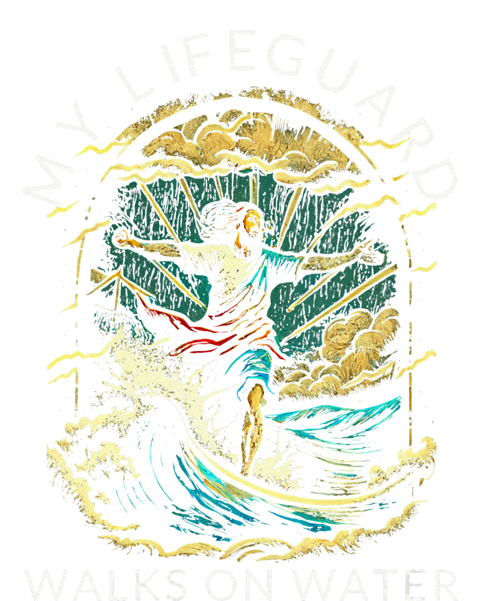 My Lifeguard Walks On Water Christian Faith In Jesus Valucap Bio-Washed Visor