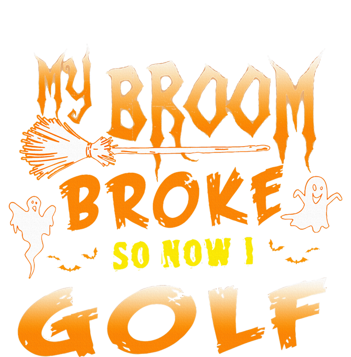 Funny Halloween My Broom Broke So Now I Golf Cooling Performance Long Sleeve Crew