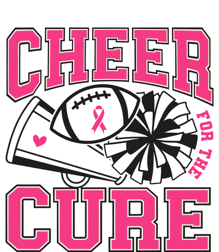 Cheer For The Cure Breast Cancer Football And Cheer 12 oz Stainless Steel Tumbler Cup