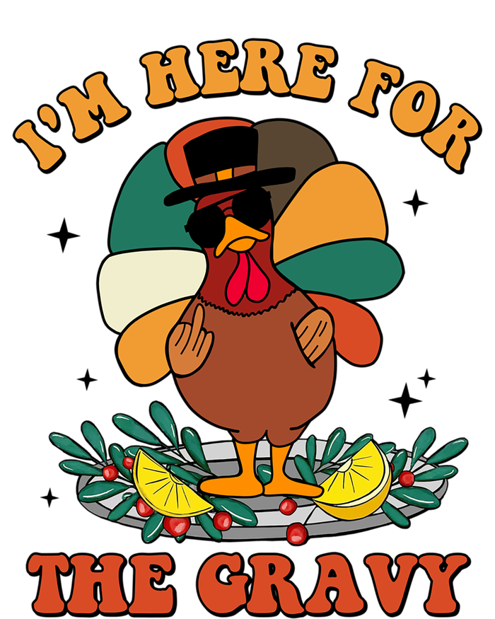 Im Here For The Gravy Turkey Autumn Thanksgiving Retro Great Gift Ladies Essential Tank