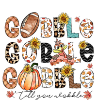 Gobble Till You Wobble Funny Thanksgiving Wobble Wobble Gift V-Neck T-Shirt