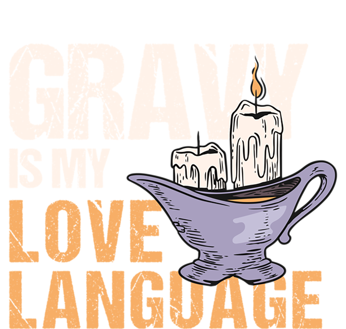 Gravy Is My Love Language Funny Thanksgiving Cute Gift Full-Length Apron With Pockets