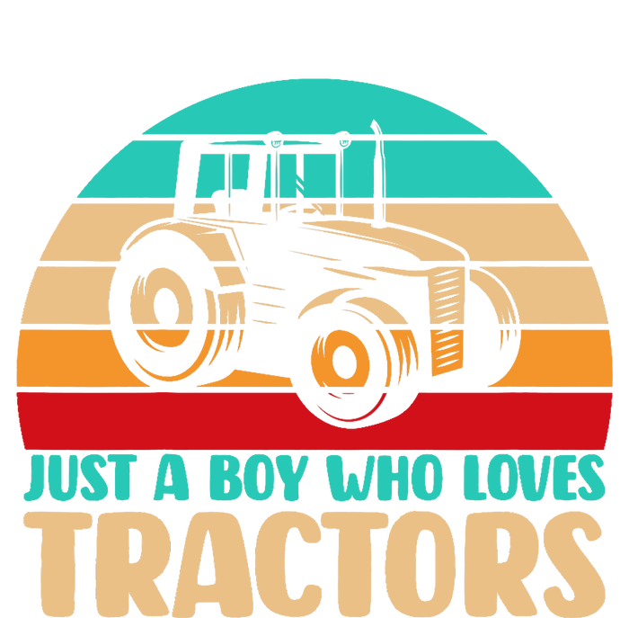 Farm Lifestyle Just A Boy Who Loves Tractors Flat Bill Trucker Hat