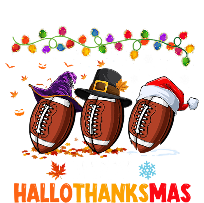 Halloween Thanksgiving Christmas Hallothanksmas Football Cool Gift T-Shirt