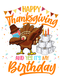 Happy Thanksgiving And Yes Its My Birthday Turkey Dabbing Gift Women's Tri-Blend 3/4-Sleeve Raglan Shirt