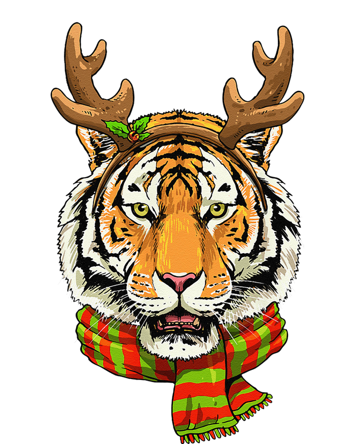 Christmas Tiger Cat Santa Clause Reindeer Xmas Tiger Lover T-Shirt