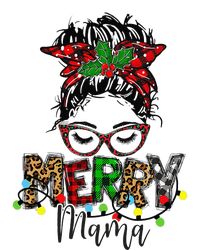 Christmas Merry Mama Messy Bun Hair Christmas T-Shirt