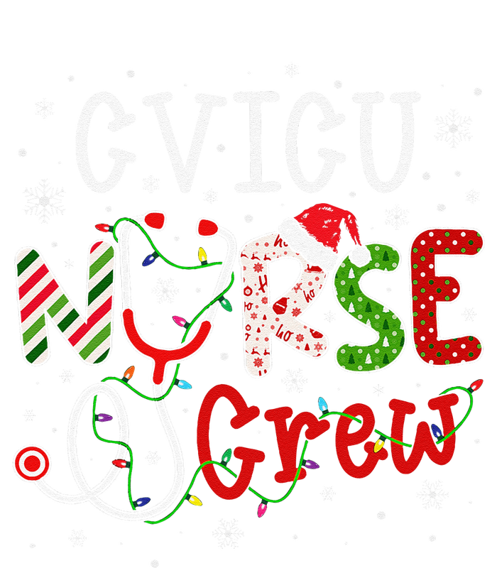 CVICU Christmas Nurse Crew Funny Nursing Christmas Pattern T-Shirt