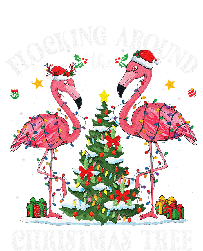 Flocking Around Christmas Tree Flamingo Santa Xmas Pajama Sustainable Beanie