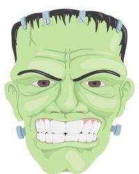 Halloween Frankenstein Head Terrifyingly Green Snarling Head Long Sleeve Shirt