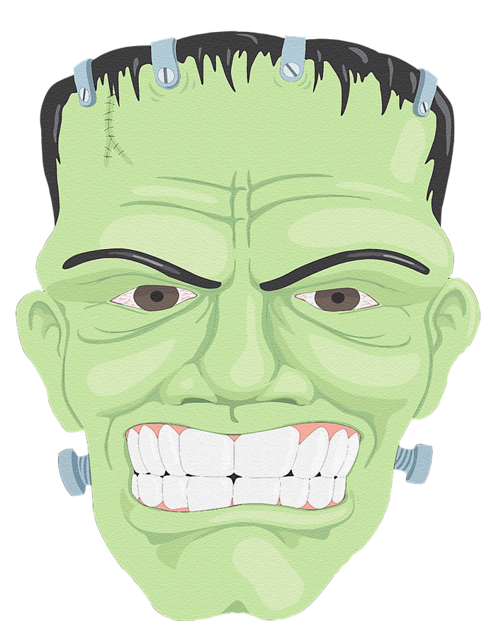 Halloween Frankenstein Head Terrifyingly Green Snarling Head Long Sleeve Shirt