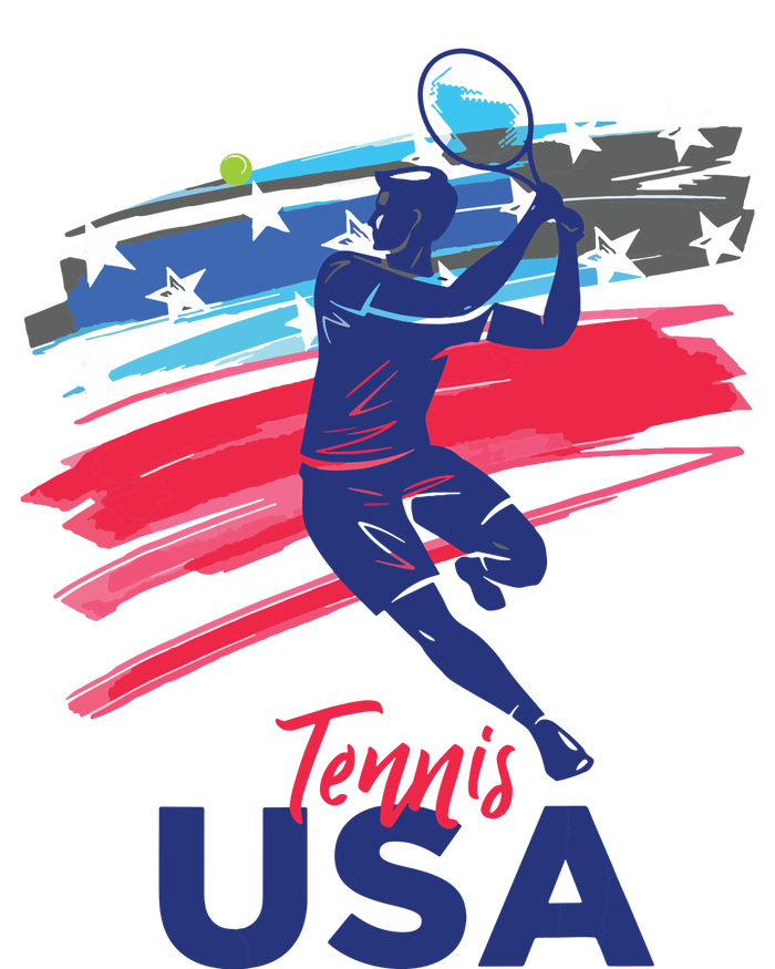 USA Tennis Support The Team Shirts USA Tennis Lover Womens Cotton Relaxed Long Sleeve T-Shirt