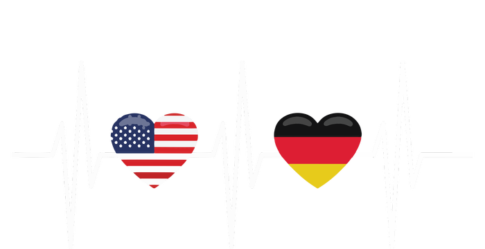 USA Germany Shirts Heartbeat America German Flag Heart Cooling Performance Long Sleeve Crew