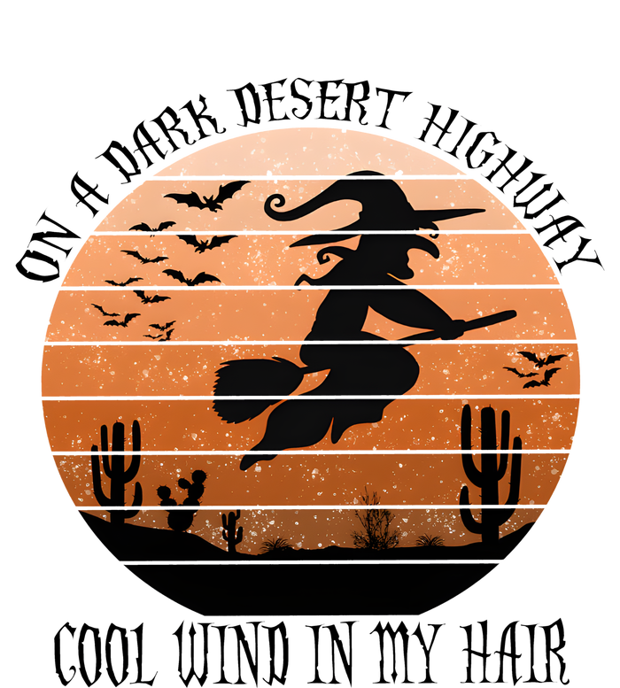 On A Dark Desert Highway Cool Wind In My Hair Halloween Witch Grommeted Golf Towel