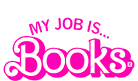 My Job Is Books Retro Pink Funny Reading Books T-Shirt