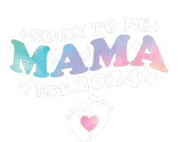 Promoted To Mommy 2024 Soon To Be Mama Funny New Mom Mothers Day Cropped Pullover Crew