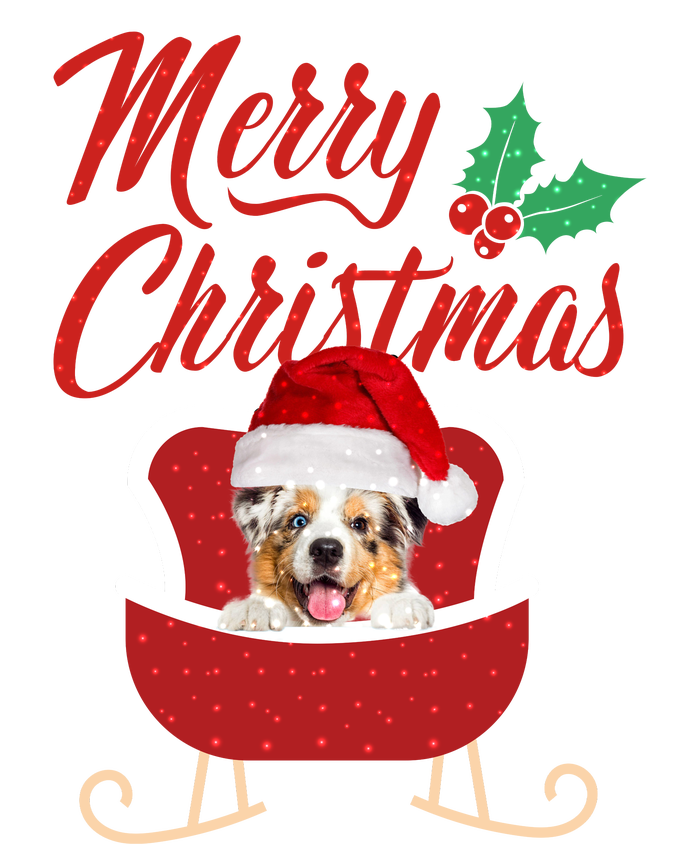 Aussie Dog Merry Christmas Design For The Holiday Season! Cooling Performance Long Sleeve Crew