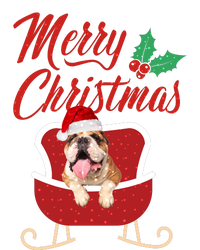 Bulldog Dog Merry Christmas Design For The Holiday Season! Flat Bill Trucker Hat