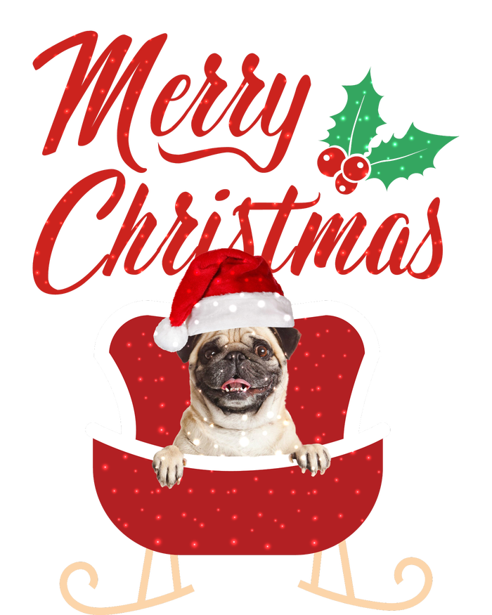 Pug Dog Merry Christmas Design For The Holiday Season! Ladies Essential Tank