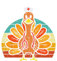 Turkey Nurse Stethoscope Thanksgiving Fall Scrub Top Funny Tall Long Sleeve T-Shirt