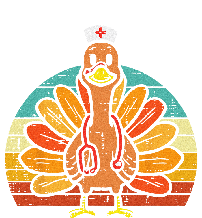 Turkey Nurse Stethoscope Thanksgiving Fall Scrub Top Funny Tall Long Sleeve T-Shirt