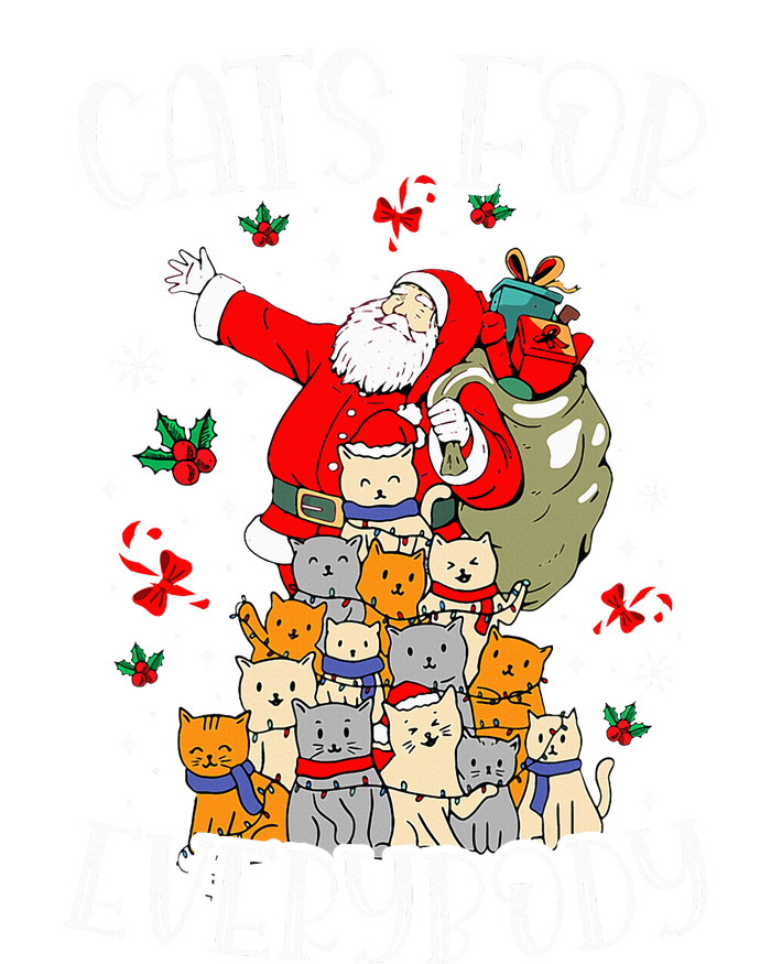 Cats For Everybody Ugly Christmas Cat Funny Xmas Womens Funnel Neck Pullover Hood