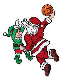 Funny Christmas Basketball Player Santa Claus Dunk Xmas Tank Top