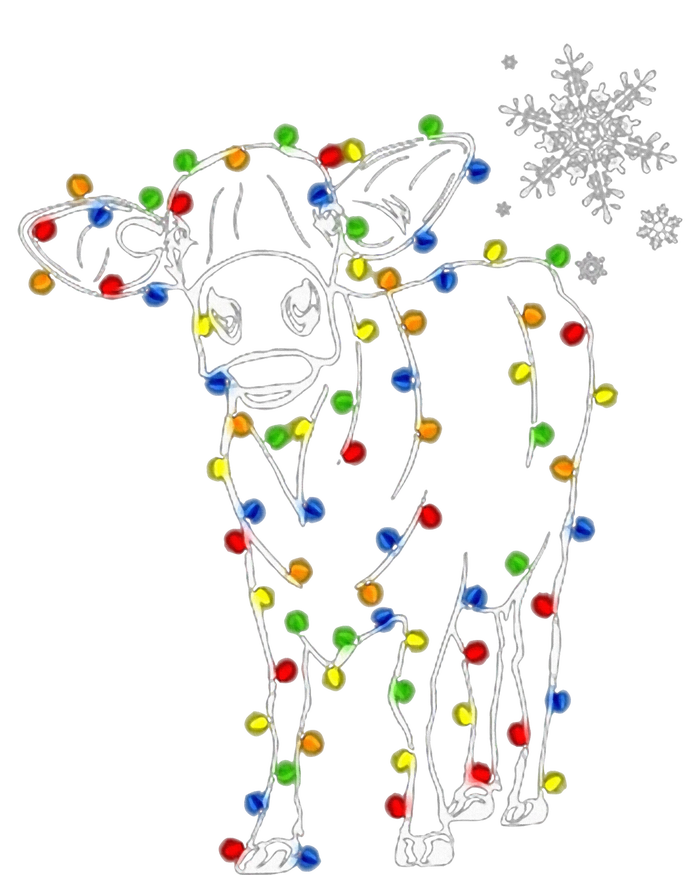 Cow Christmas Light Tree Cow Xmas Snow Lover Softstyle Adult Sport Polo